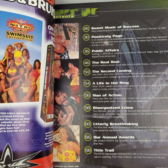 WCW Wrestling Magazine Vintage 2000 nWo DDP Miss Hancock Posters Unread Stock - Picture 7 of 11